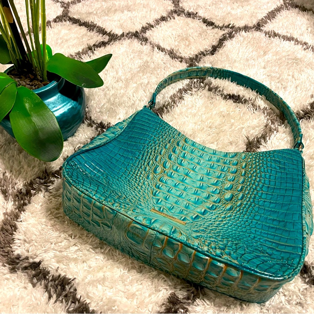 Brahmin Noelle Turquoise Shoulder Bag